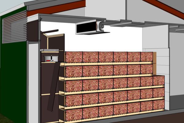 Overzicht droog en koelcel